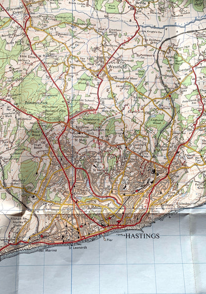 1980 ORDNANCE SURVEY Map of  Eastbourne and Hastings