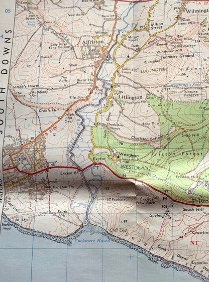 1980 ORDNANCE SURVEY Map of  Eastbourne and Hastings