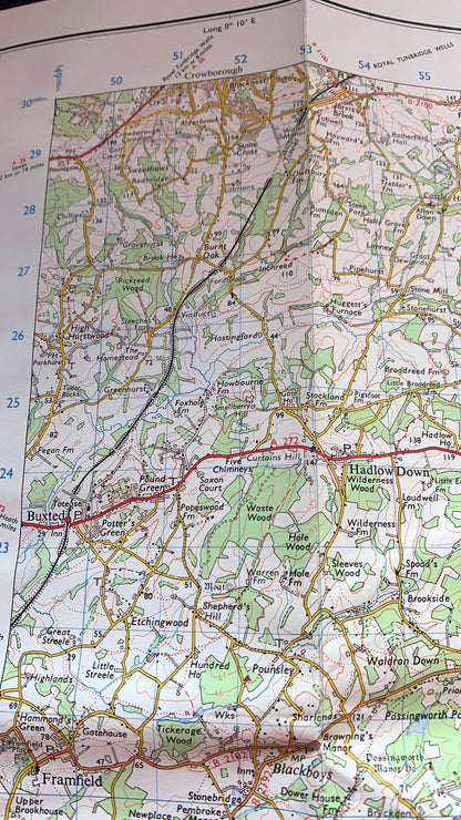 1980 ORDNANCE SURVEY Map of  Eastbourne and Hastings