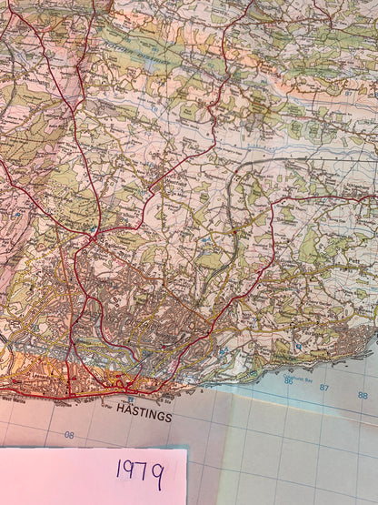 1980 ORDNANCE SURVEY Map of  Eastbourne and Hastings