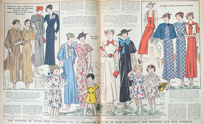 Summer Elegance on Front Cover of the 2nd June 1935 French Fashion Paper Le Petit Echo de la Mode