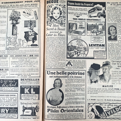 Summer Elegance on Front Cover of the 2nd June 1935 French Fashion Paper Le Petit Echo de la Mode