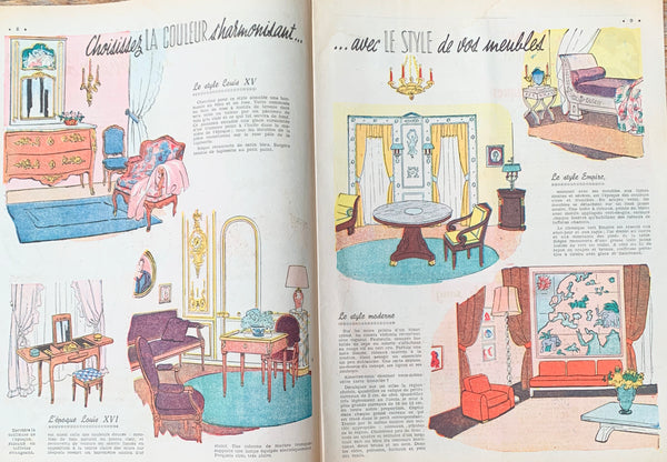 Craft, fashion and Interiors in February 1950 French Petit L'Echo de la Mode