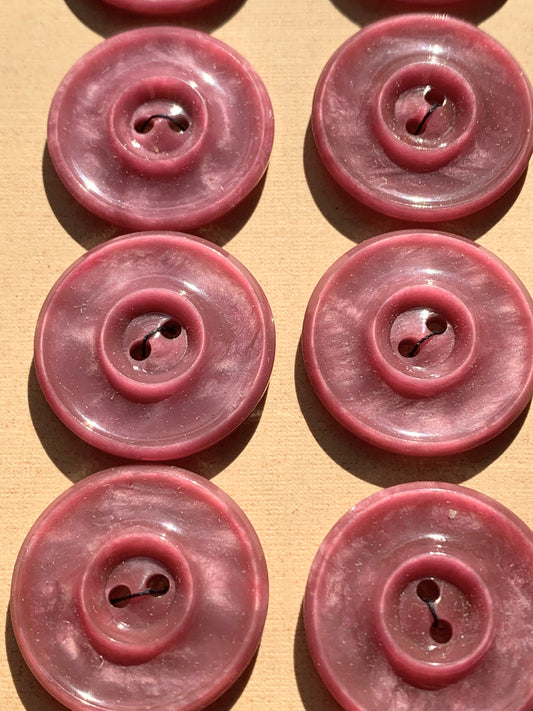 24 Dusky Plum Vintage 2.2cm French Buttons