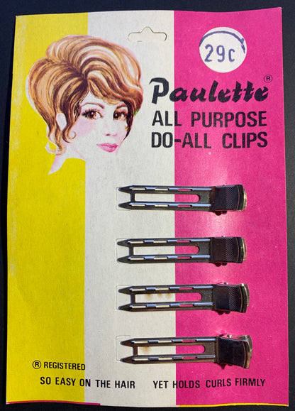 1960s Sheet of 4 ALL PURPOSE DO-ALL CLIPS