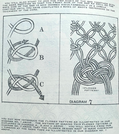 1968 MAKE YOUR OWN HANDBAG -Macrame, Knit, Bead, Weave Knot..Who Knew ?!