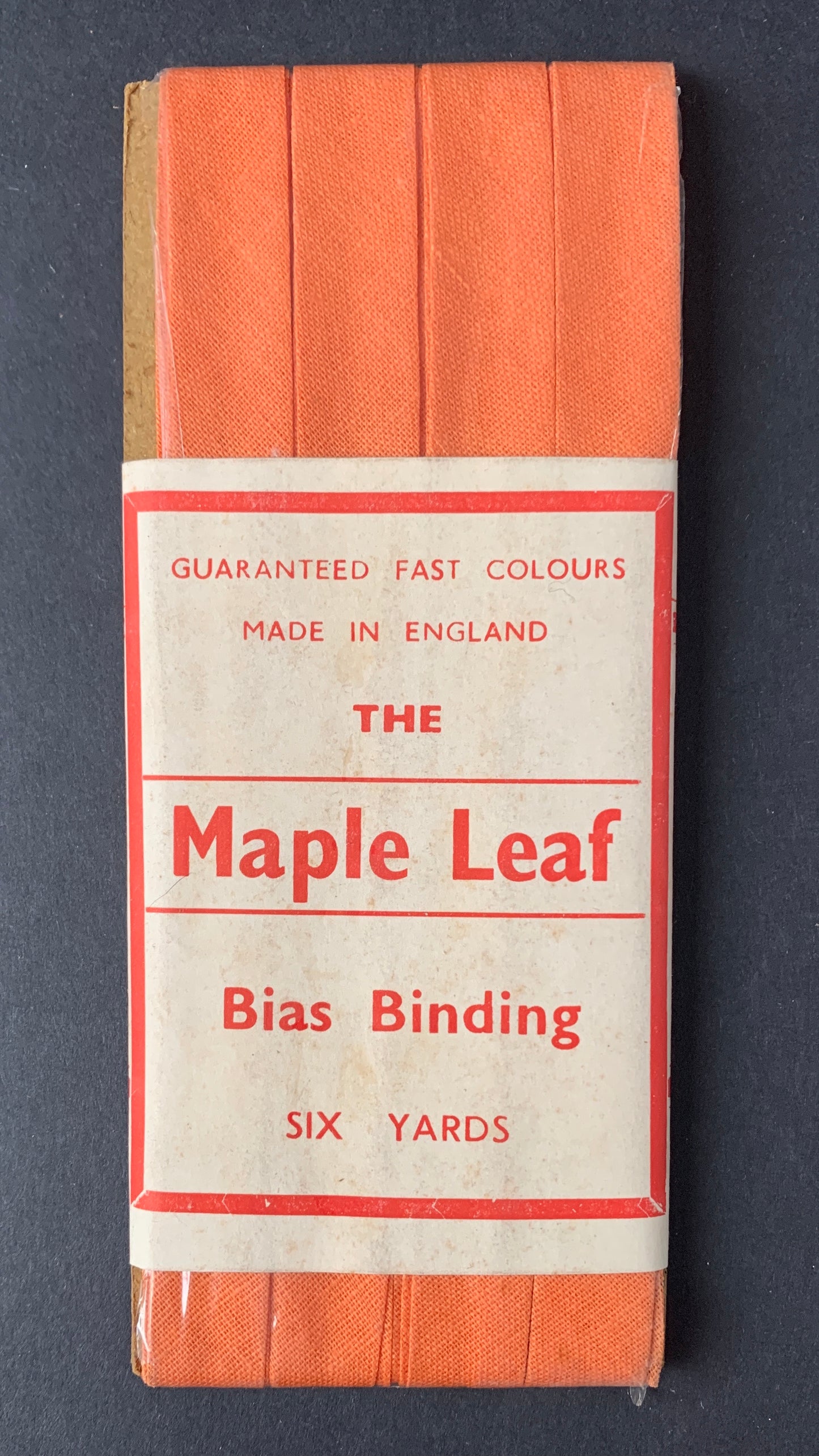 6yds Vintage Bias Binding Fold Tape Made in England - Choice of Colours