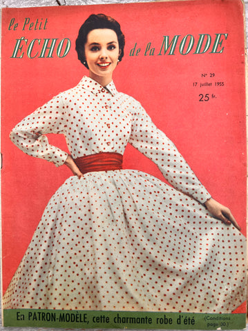 Summer Fashions in July 1955 French Fashion Paper Le Petit Echo de la Mode