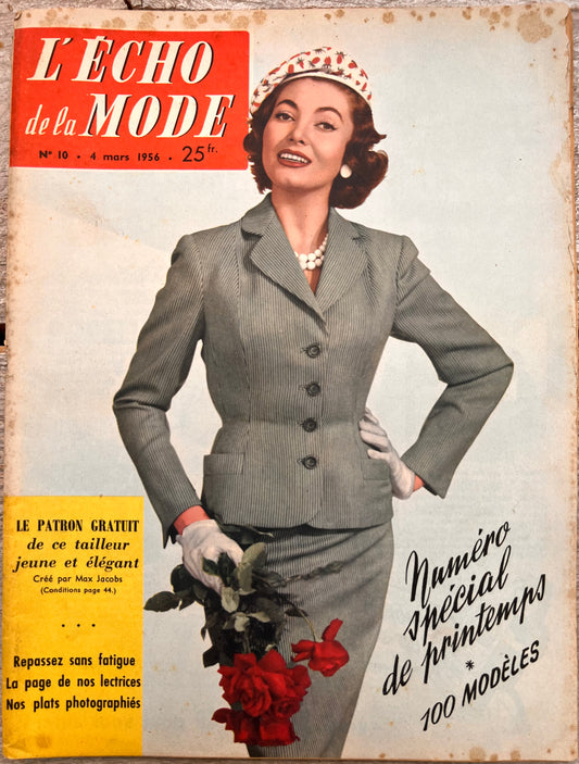 Spring Special - March 1956 French Fashion Magazine Le Echo de la Mode