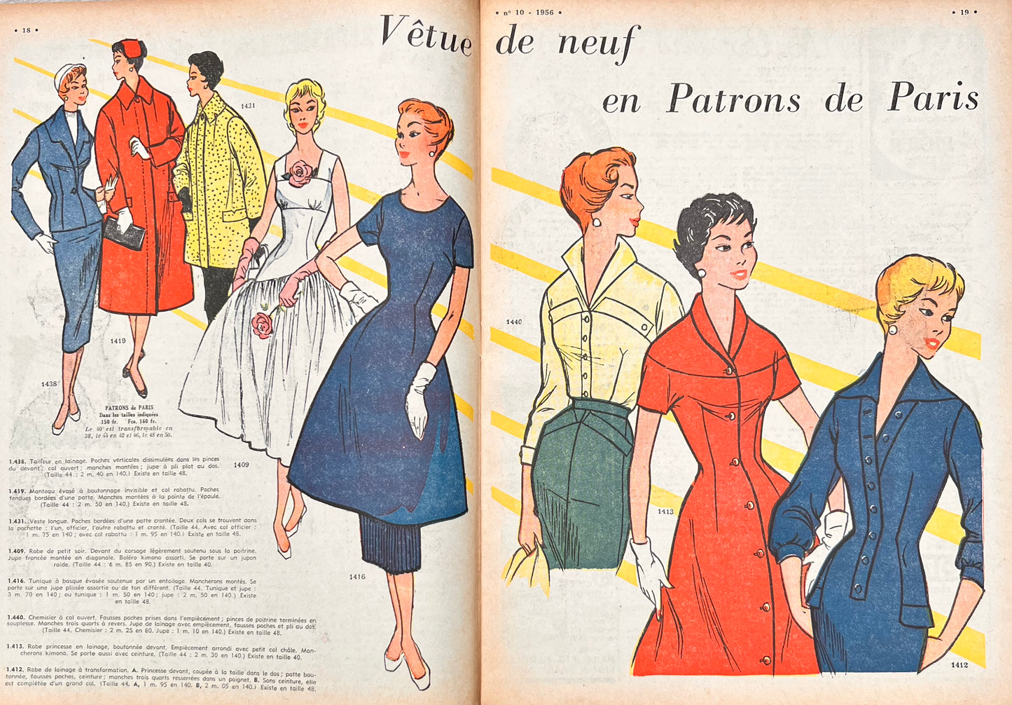 Spring Special - March 1956 French Fashion Magazine Le Echo de la Mode