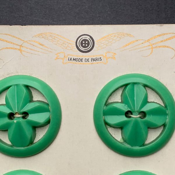 WW2 Propeller Shaped Green 2.7cm Buttons
