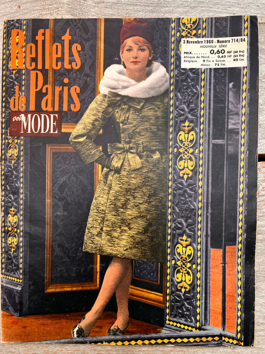 November 1960 French Women's Paper Reflets de Paris with Pyjama Patterns