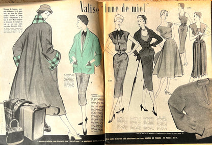 Wistful Front Cover on March 1950 French Women's Paper Marie France