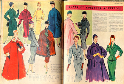 Embroidery  Pattern in October 1956 French Magazine Votre Mode