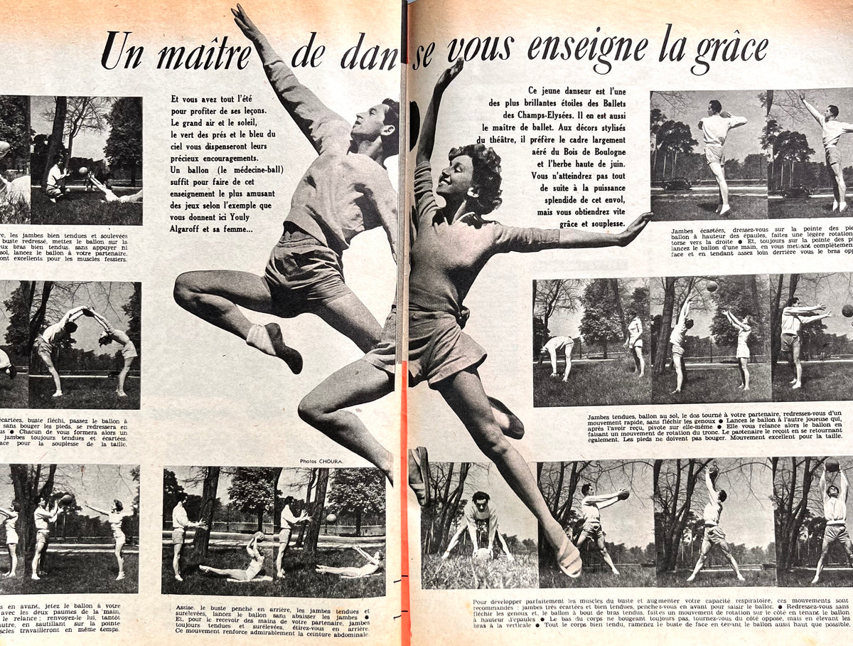 Summer Dress Pattern in June 1951 French Women's Magazine Marie France