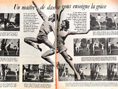 Summer Dress Pattern in June 1951 French Women's Magazine Marie France