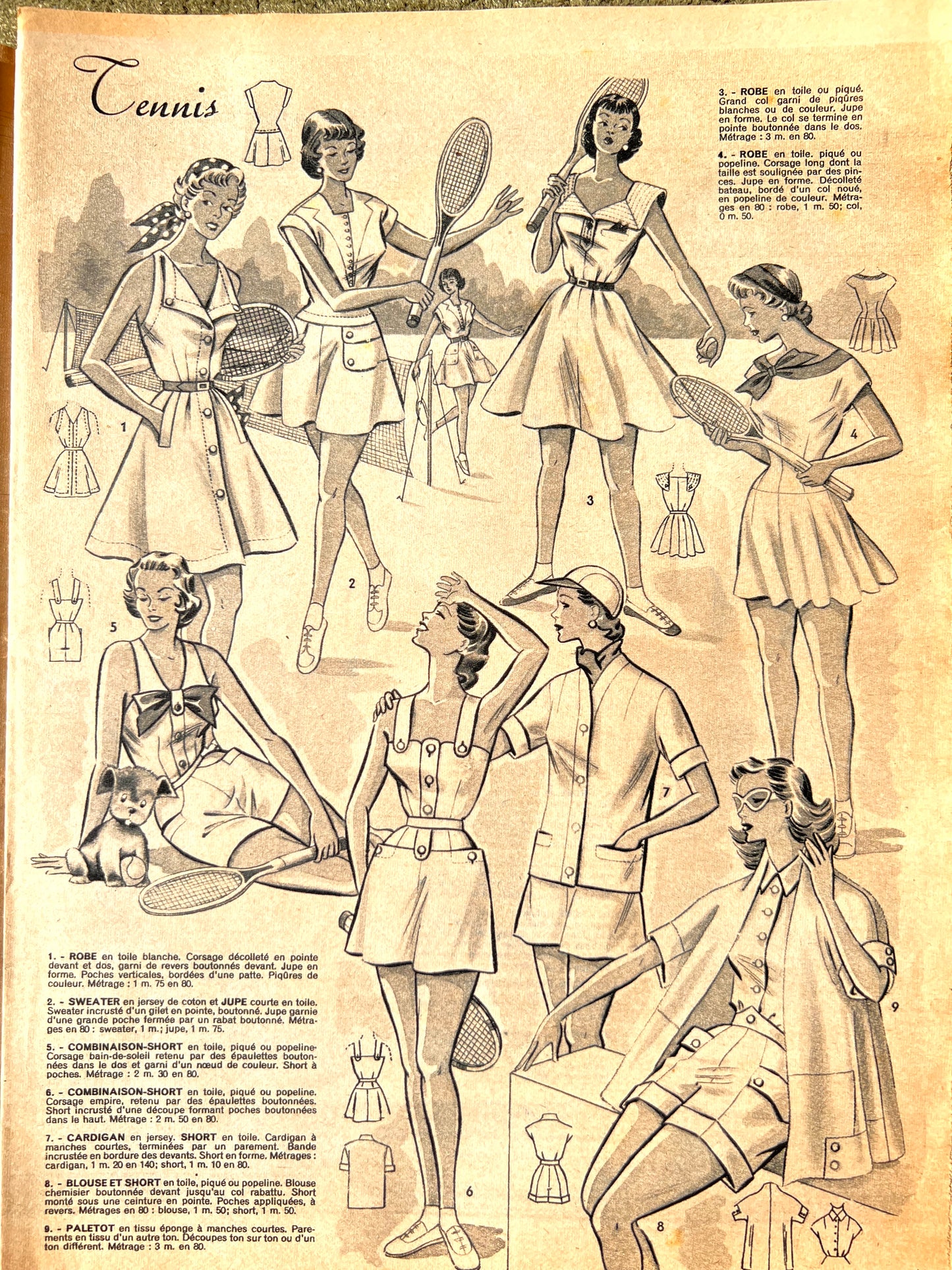 May 1955 French Magazine Votre Mode incl. Front Cover Dress Pattern