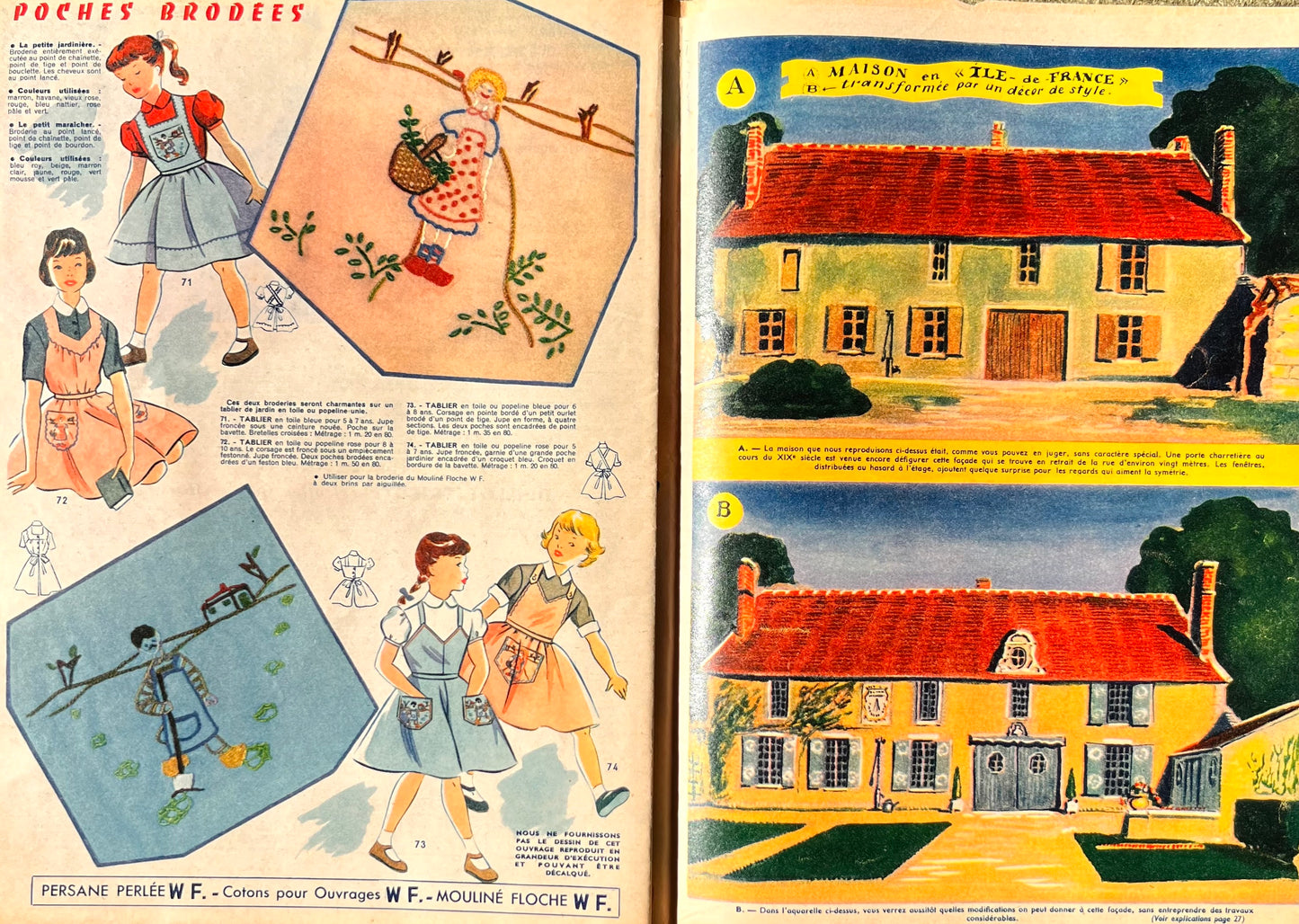 May 1955 French Magazine Votre Mode incl. Front Cover Dress Pattern