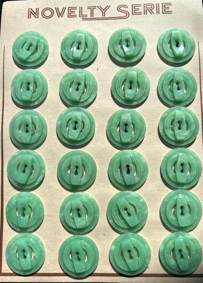Cool Peppermint Green Vintage  Buttons 1.8 or 2.2cm