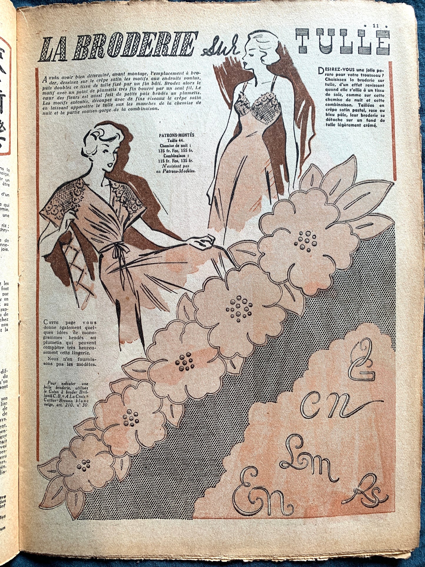 Christmas 1949 French Fashion Paper Le Petit Echo de la Mode