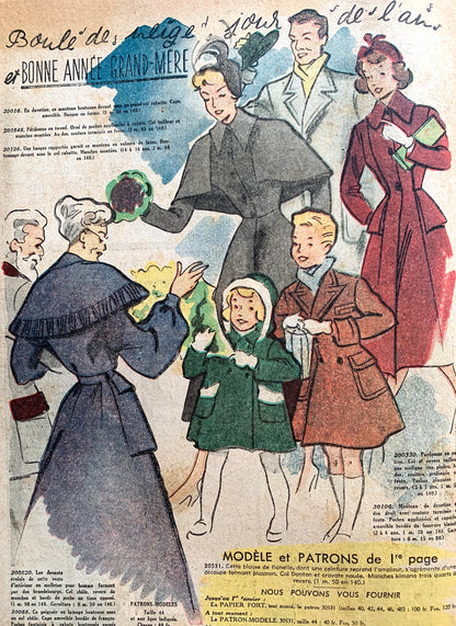 Christmas 1949 French Fashion Paper Le Petit Echo de la Mode