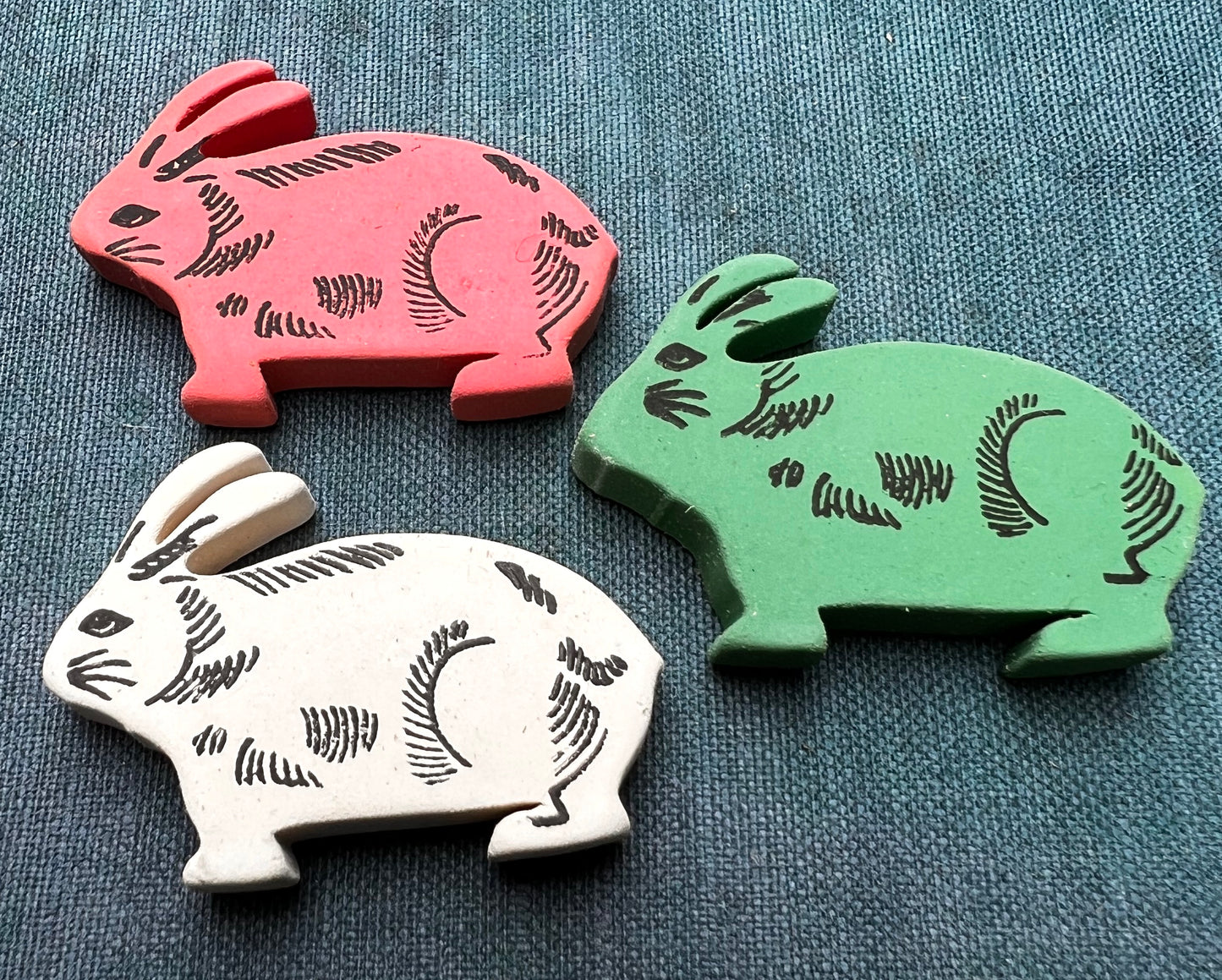 Unused 1950s Rabbit Erasers / Rubbers - Made in Japan