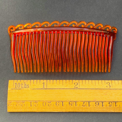 2 or 4 Vintage 8.5cm Tortoiseshell Wave Hair Combs