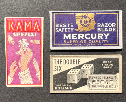 Rather Splendid 1930s/40s Unused Razor Blades in Paper Sleeves