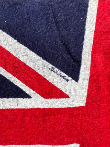 Vintage 1940s "British Made"  8 x 12" Cotton Union Jack