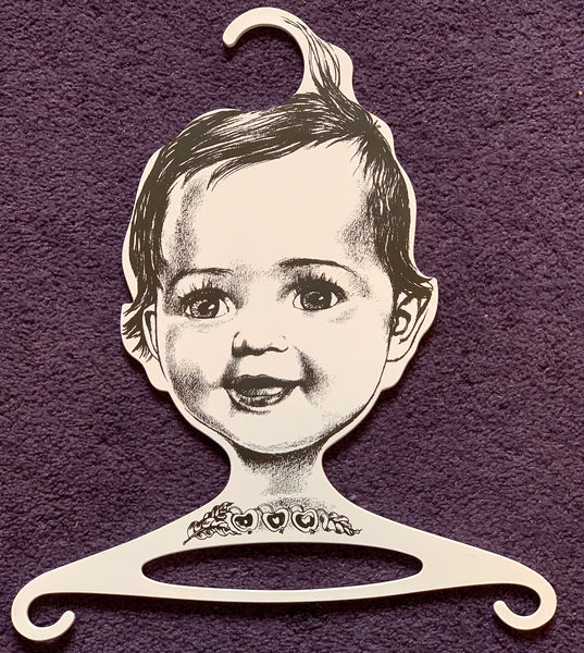 Rare Joyful Baby Head Hangers - 1960s W. German ges.gesch