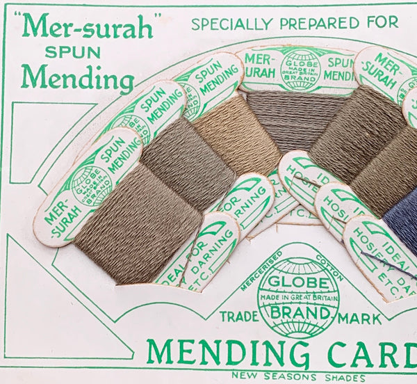 1920s Hosiery Darning Mending Card Made in Great Britain