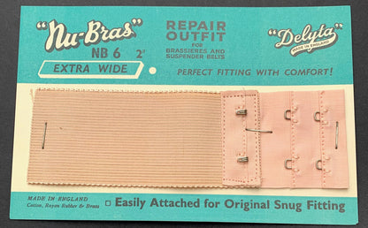 1940s "Nu-Bras"  Extra Wide 1.5" or 2" REPAIR OUTFIT for Brassieres and Suspender Belts