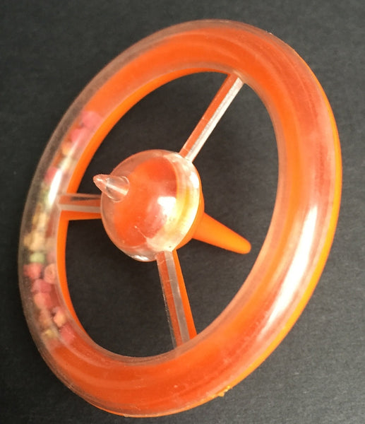 Futuristic Vintage 1950s Spinning Top Flying Saucer - Very Compelling...