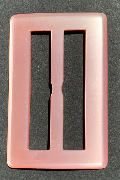 Shimmery Pastel Pink 1940s Lucite 8cm Belt Buckle