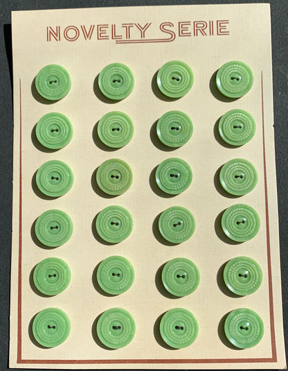 Soft Lime Green Vintage 1.7cm Buttons - 24 or 5 or 6