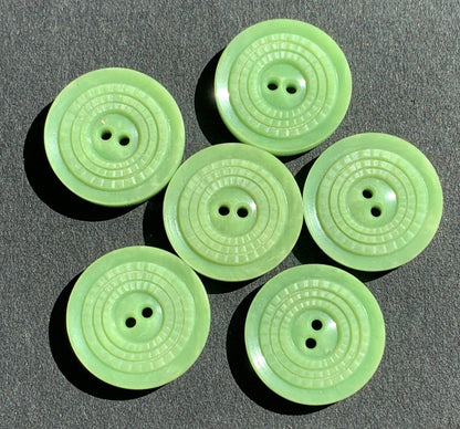 Soft Lime Green Vintage 1.7cm Buttons - 24 or 5 or 6