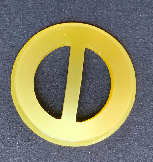 Glowing Sunshine Yellow 4.2cm 1940s Lucite Buckle