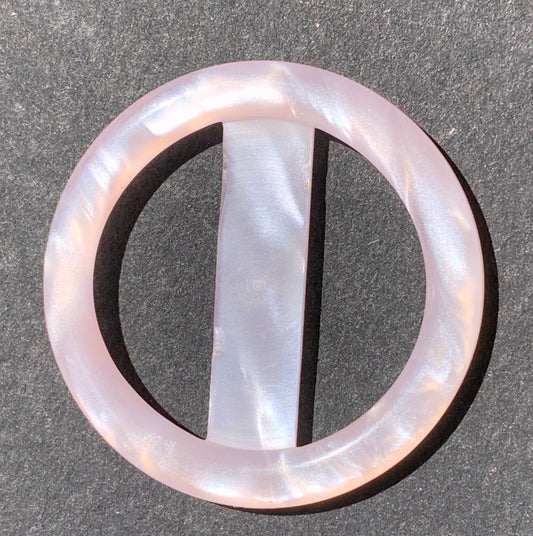 Pearly Pink 3.5cm 1940s Lucite Buckle