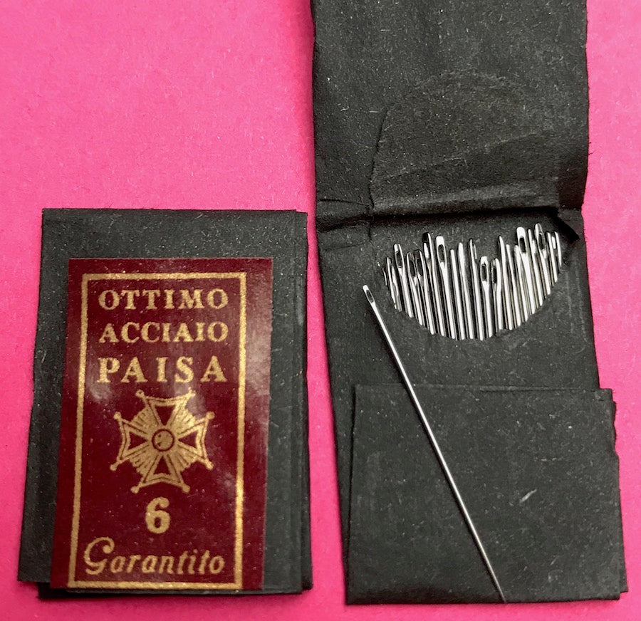 Vintage Italian Steel Needles sizes 4,5,6,7 - 2.5cm and 3cm