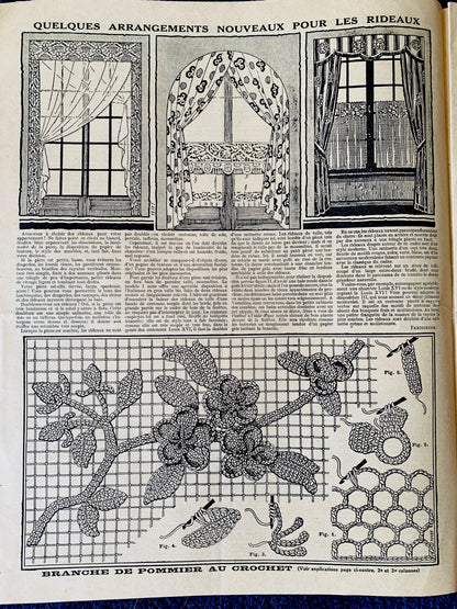 Knitting and Tea... 1924 French Fashion Paper Le Petit Echo de la Mode