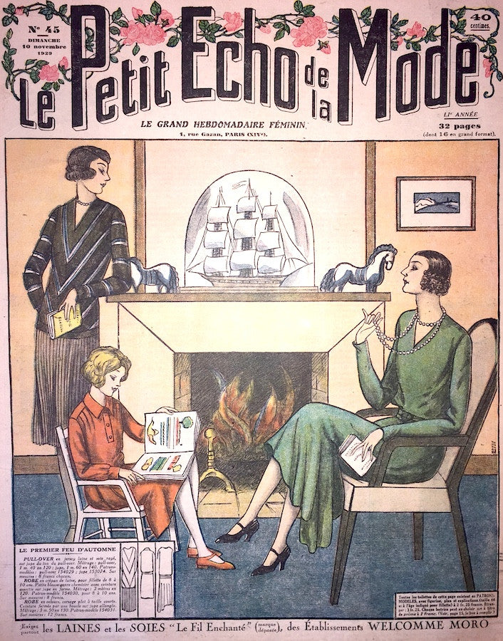 November 1929 French Fashion Paper Le Petit Echo de la Mode