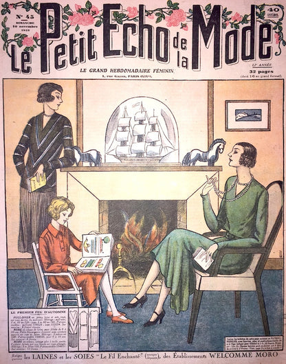 November 1929 French Fashion Paper Le Petit Echo de la Mode