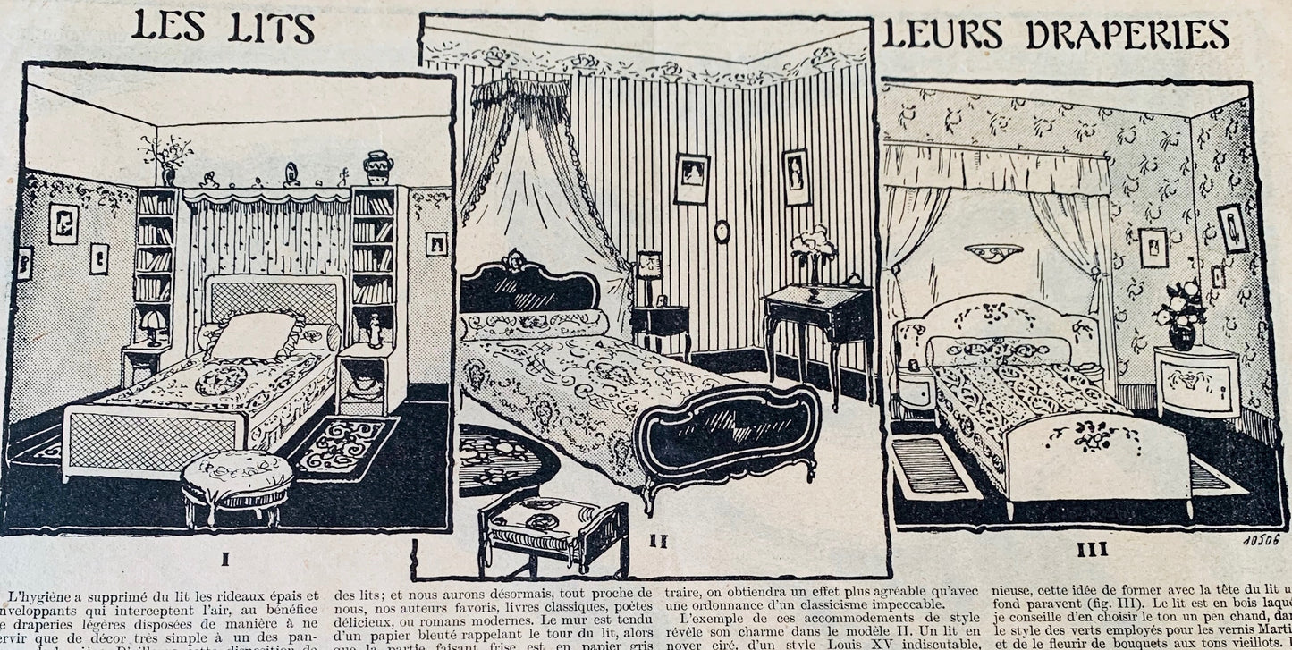 Knitting and Tea... 1924 French Fashion Paper Le Petit Echo de la Mode