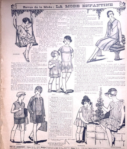 Gorgeous 1920s childrens clothes in March 1929 French Fashion Paper Le Petit Echo de la Mode