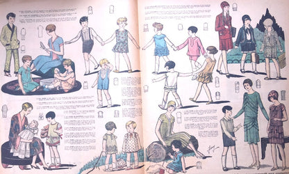 Gorgeous 1920s childrens clothes in March 1929 French Fashion Paper Le Petit Echo de la Mode