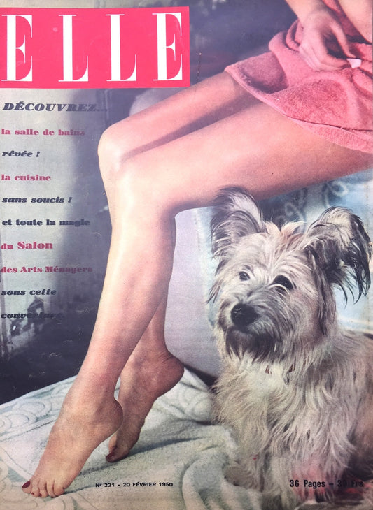 Housework Issue ! February 1950 issue of French ELLE Fashion Magazine