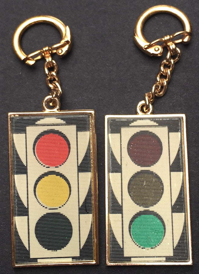 Colour Changing Traffic Lights AND a St Christopher...This Vintage Keyring has it Covered...