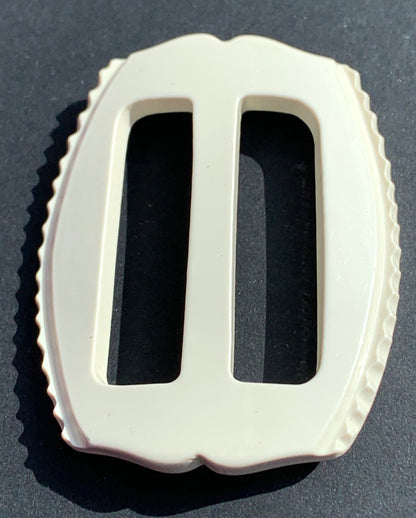 1940s White 4.5cm Buckle...with Attitude.