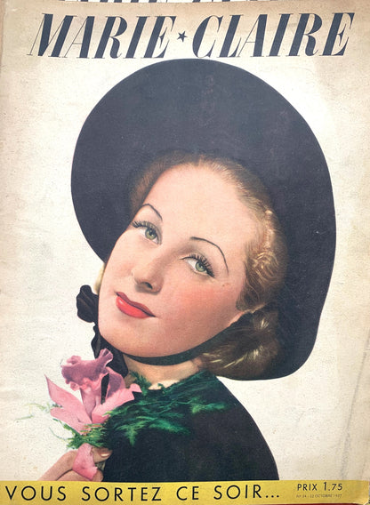 October 1937  Issue No 34 of French MARIE CLAIRE Lots of Beauty Tips !