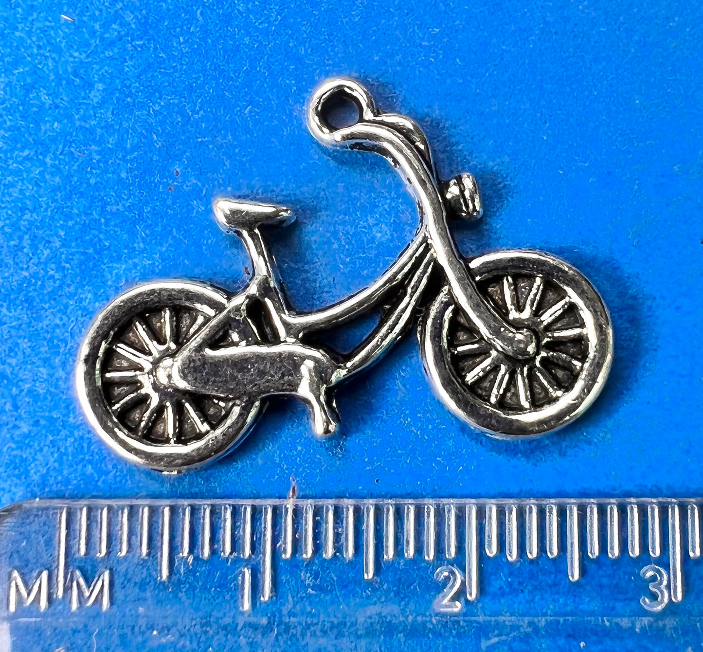 3 Bike Charms / Pendants - 2.8cm long